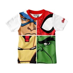 Bonkids Kids Multicolor Cotton Printed Avengers T-Shirt-image-31
