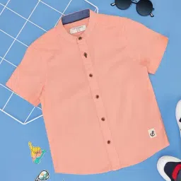 Pantaloons Junior Pink Cotton Regular Fit Shirt-picture-40
