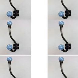 IndianShelf 6 Pcs Ceramic Dot Wall Mounted Hooks Door Hanger-image-53
