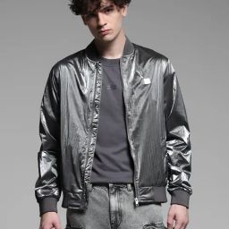 Jack & Jones Grey Regular Fit Bomber Jacket-picture-17