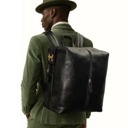 Hidesign Black HARLEM Leather Backpack-picture-38