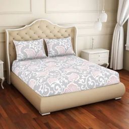 Welspun 2-In-1 Abstract Multicolour 150 TC Cotton Double Flat Bedsheet with 2 Pillow Covers-6