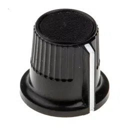 RS PRO 12 mm Black Potentiometer Knob for 4 mm Shaft Splined, 2596856-picture-27