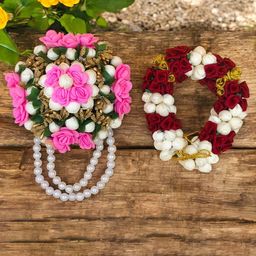 Gadinfashion Pack Of 2 Women Bridal Flower Juda Mogra Gajra Bun-25