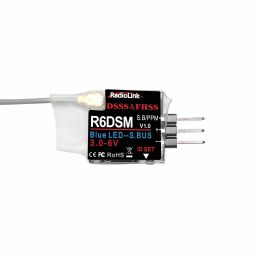 Radiolink R6DSM RC Receiver R6DSM 2.4Ghz 10 Channels Micro RC Receiver SBUS/PPM for Mini FPV Racing Drone, Quadcopters Aircraft, AT9S AT9S Pro/AT10/AT10II Transmitter - RS6083Radiolink R6DSM RC Receiver R6DSM 2.4Ghz 10 Channels Micro RC Receiver SBUS/PPM for Mini FPV Racing Drone, Quadcopters Aircraft, AT9S AT9S Pro/AT10/AT10II Transmitter - RS6083-7