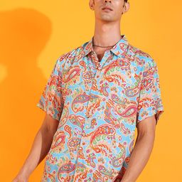 YASH GALLERY Men Spread Collar Ethnic Motifs Printed Casual Shirt-image-58