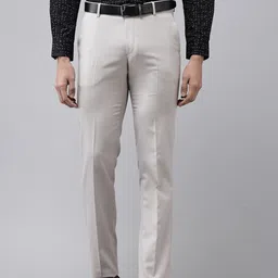 Arrow Men Textured Hudson Tailored Fit Formal Trousers-picture-24