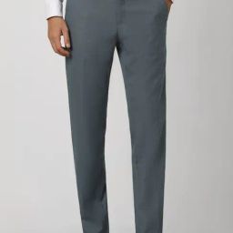 Peter England Grey Slim Fit Trousers-picture-3