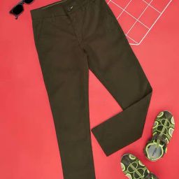 Pantaloons Junior Olive Slim Fit Trousers-image-34
