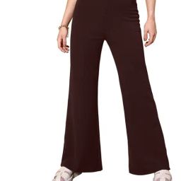 Odette Brown Solid Trousers-image-73