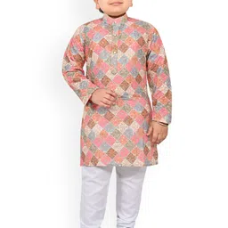 Arshia Fashions Boys Ethnic Motifs Printed Regular Kurta with Pyjamas image 1