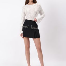 Fashion Gaiia Embellished Skorts Mini Skirt-image-81