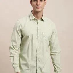 Turtle Relaxed Slim Fit Floral Self Design Pure Cotton Casual Opaque Shirt-image-42
