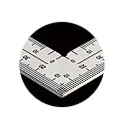 Shinwa Rules Thick & Wide Width Curved Scale Silver 2 mm Thickness, 7226134-25