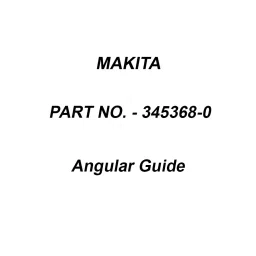 Makita Angular Guide Suitable For HS7600, Part No 345368-0-50