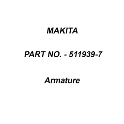 Makita 240 V Armature for N1900B, Part No 511939-7-40