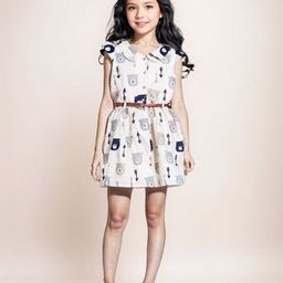 Lil Lollipop Print Fit & Flare Dress-22