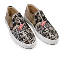 KobSook Men Printed Slip On Sneakers-13