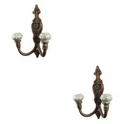 IndianShelf 2 Pcs Ceramic Robe Wall Mounted Hooks Kitchen Hanger-image-75
