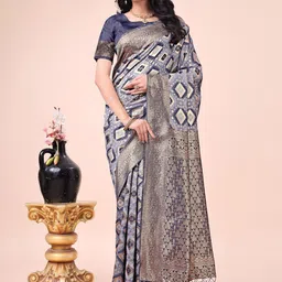 KALINI Woven Design Zari Ikat Saree-picture-47