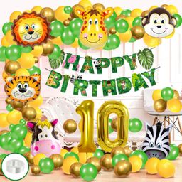 Zyozi Jungle Safari Birthday Decoration Combo Multicolor - Pack of 85-16