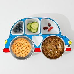 Car Shaped  Section Plate - Blue-20