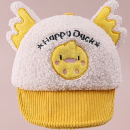 Babyhug Woollen Cap with Duck Embroidery- Yellow-10