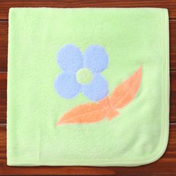 Child World Terry Knit Hand & Face Towels Floral Embroidery L 84 x B 55 cm - Light Green-picture-21