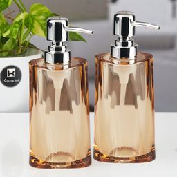 KOOKEE Acrylic Soap Dispenser for Bathroom handwash (Set of 2) (11934)210 ml-image-43