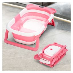 BAYBEE Euro Portable Baby Bath tub for Kids with Temperature Display & Foldable Baby Bathing Tub, Mini Swimming Pool Bather - Pink-26