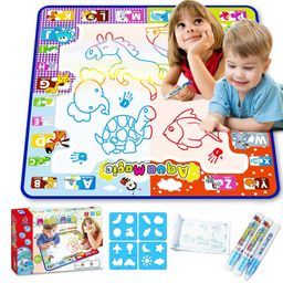 Kidology 2-in-1 Water Doodle MatNo-Mess Educational Drawing & Painting Toy for Kids (BLUE)-10