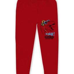 J&JP Cotton Looper Dinosaur Printed Joggers - Red-image-4