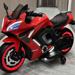 AYAAN TOYS R9 Bike Battery Operated Kids Electric Ride on Bike with Music Training Wheels Led Lights and Hand Accelerator -red-image-32