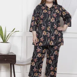 Swasti Printed Shirt Collar Pure Cotton Shirt With Trousers Co-Ords-picture-12