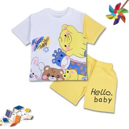 WORTON FASHION Kids Printed T-shirt with Shorts-picture-3