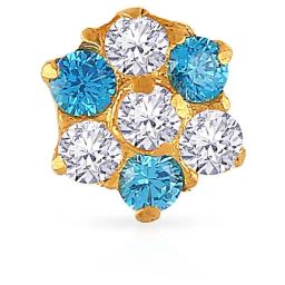 Malabar Gold and Diamonds Floral 22 kt Gold Nosepin-picture-25