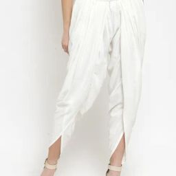 Varanga White Straight Fit Dhoti Pants-image-14