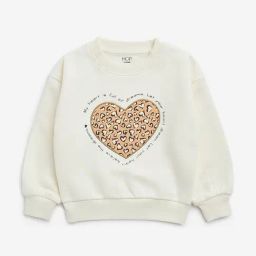 HOP Kids by Westside Off-White Heart Design Cotton Blend Sweatshirt-image-13
