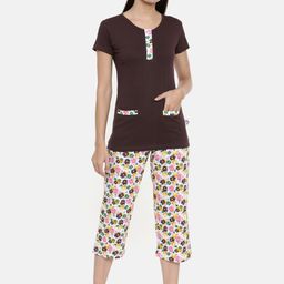 zebu Women Coffee Brown Night suit-image-99