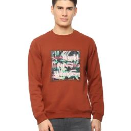Van Heusen Maroon Slim Fit Printed Sweatshirt-image-16