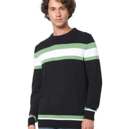 celio* Green Cotton Full Sleeves Sweater-image-58