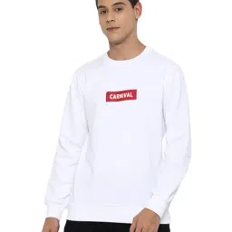 Forever 21 White Cotton Regular Fit Printed Sweatshirt-image-87