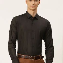 Sojanya Black Cotton Regular Fit Shirt-image-13