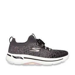 Skechers Women's GO WALK ARCH FIT - PEACHY Black Light Pink Walking Shoes-image-2