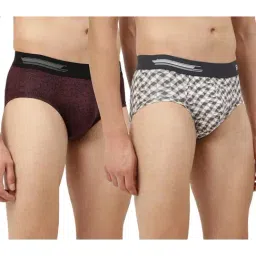 Freecultr Grey & Wine Printed Briefs - Pack of 2-picture-29