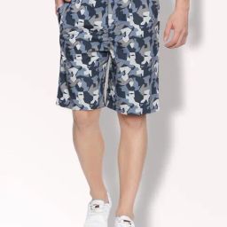 Vh Innerwear Blue Cotton Regular Fit Printed Shorts-image-65