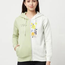 Crimsoune Club Multicolor Color-Block Zipper Hoodie-image-74
