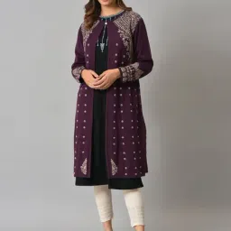 W Purple Printed Cardigan-28