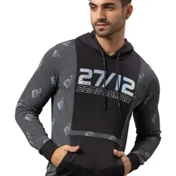Being Human Black Cotton Regular Fit Printed Hooded Sweatshirts-picture-37
