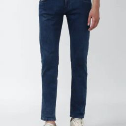 Van Heusen Denim Labs Navy Blue Cotton Skinny Fit Jeans-image-71